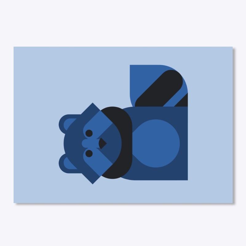 Blue Raccoon Sticker